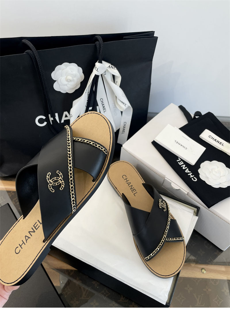 샤넬 26C 크루즈 체인 플랫 샌들