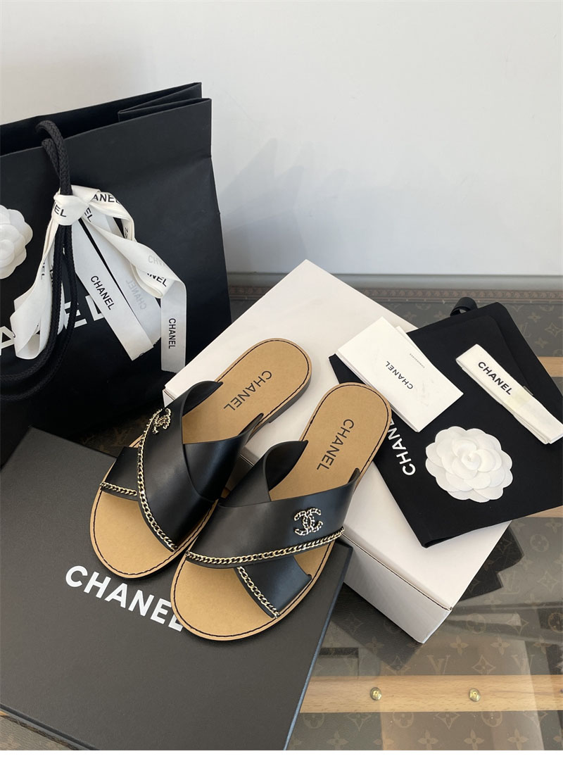 샤넬 26C 크루즈 체인 플랫 샌들