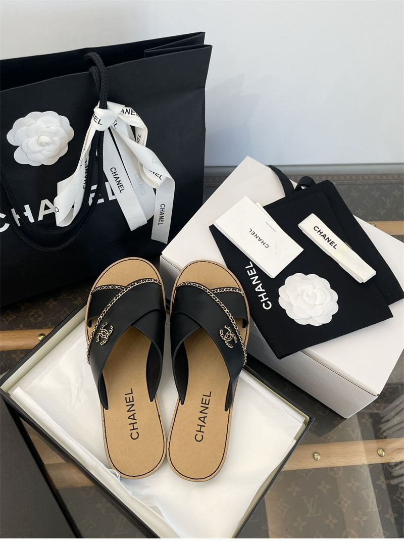 샤넬 26C 크루즈 체인 플랫 샌들