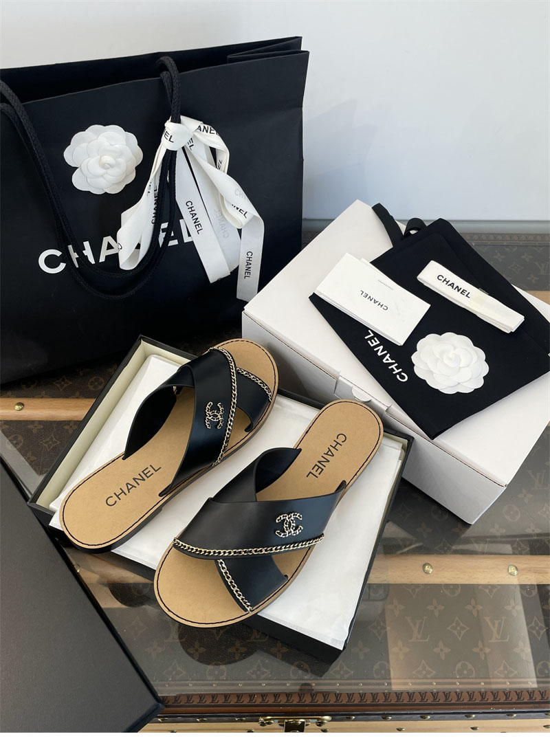 샤넬 26C 크루즈 체인 플랫 샌들