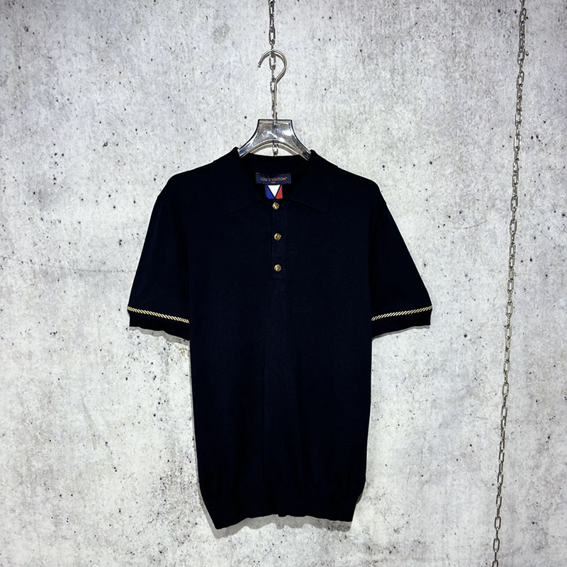 루이비통 LV컵 버튼 로프 자수 반팔 코튼 폴로 티셔츠