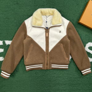 루이비통 모노그램 블루종 위드 시어링 카라 자켓（레어）