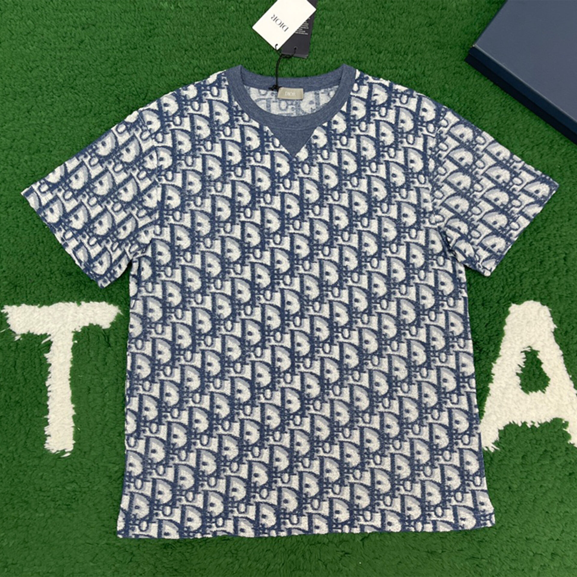 디올 오블리크 테리 코튼 저지 캐주얼 핏 반팔 티셔츠 “2COLOR”