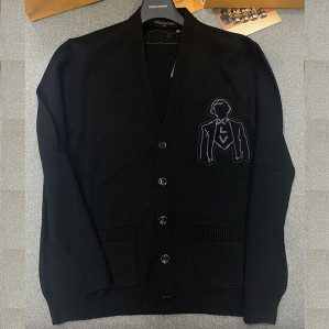 루이비통 메리노 울 자수 가디건 1AFAON