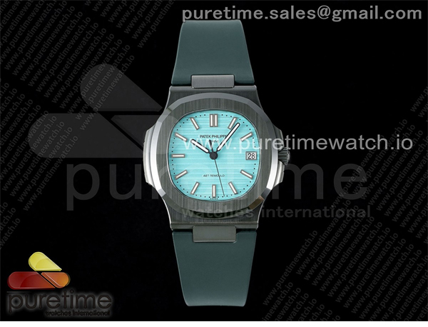 AMG공장 파텍필립 노틸러스 5711 그린풀세라믹 티파니블루다이얼 그린러버스트랩 AET Nautilus 5711 Green Ceramic AMGF Best Edition Tiffany Blue Dial on Green Rubber Strap MIYOTA 9015