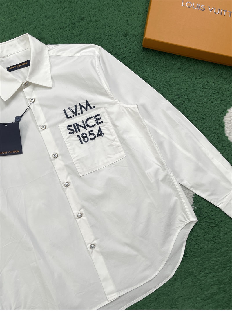 루이비통 LVM 레터링 롱 슬리브드 시그니처 포플린 셔츠