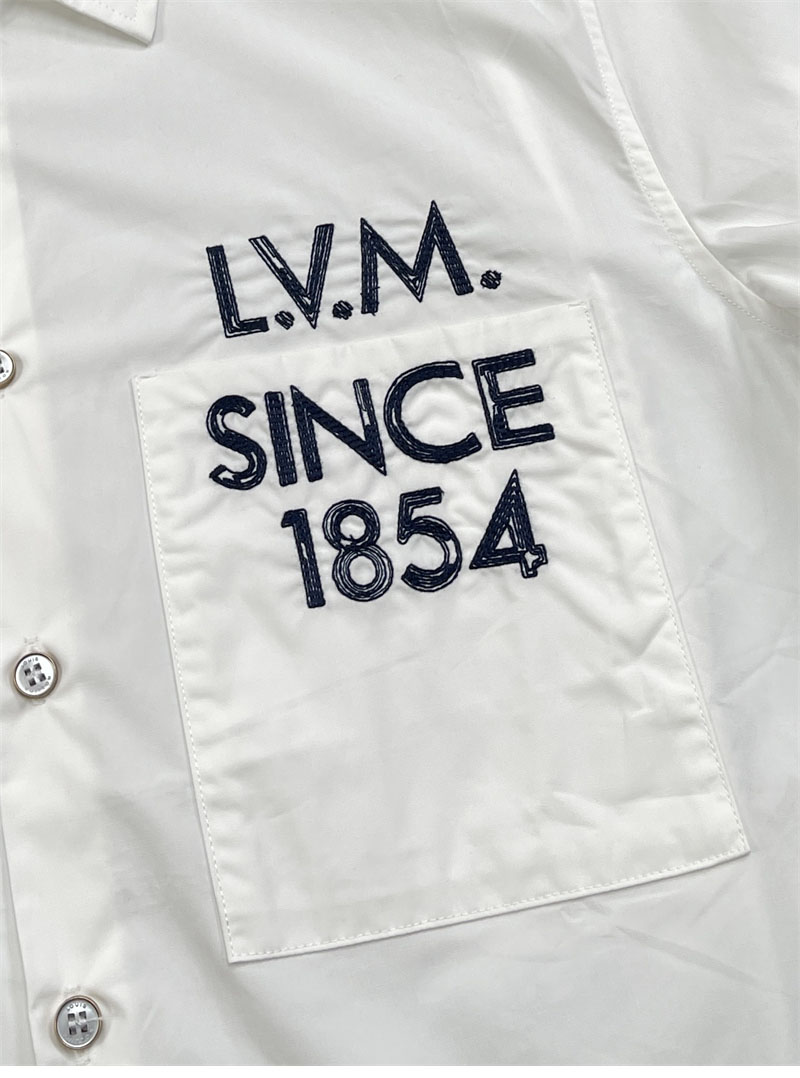 루이비통 LVM 레터링 롱 슬리브드 시그니처 포플린 셔츠