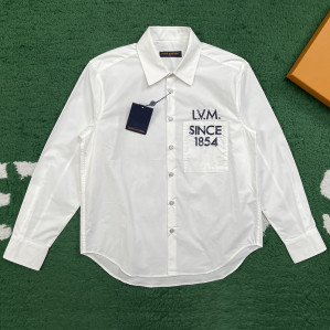 루이비통 LVM 레터링 롱 슬리브드 시그니처 포플린 셔츠