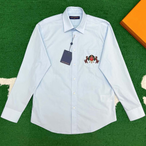 루이비통 LV도그 엠브로이더드 롱 슬리브드 코튼 셔츠