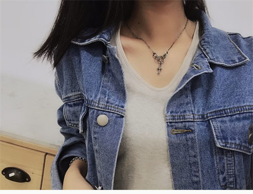 크롬하츠 트위스트 베이비펫 체인 목걸이 펜던트 50cm