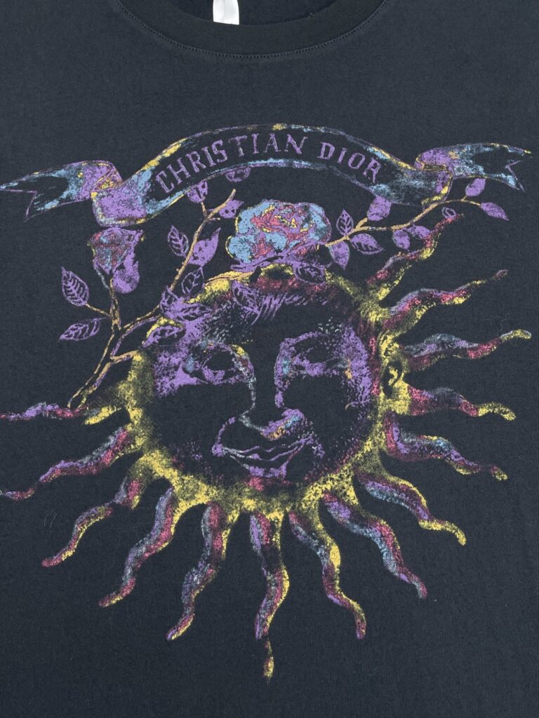 디올 24SS 스톤워싱 썬 블랙 코튼 반팔 티셔츠 “2COLOR”