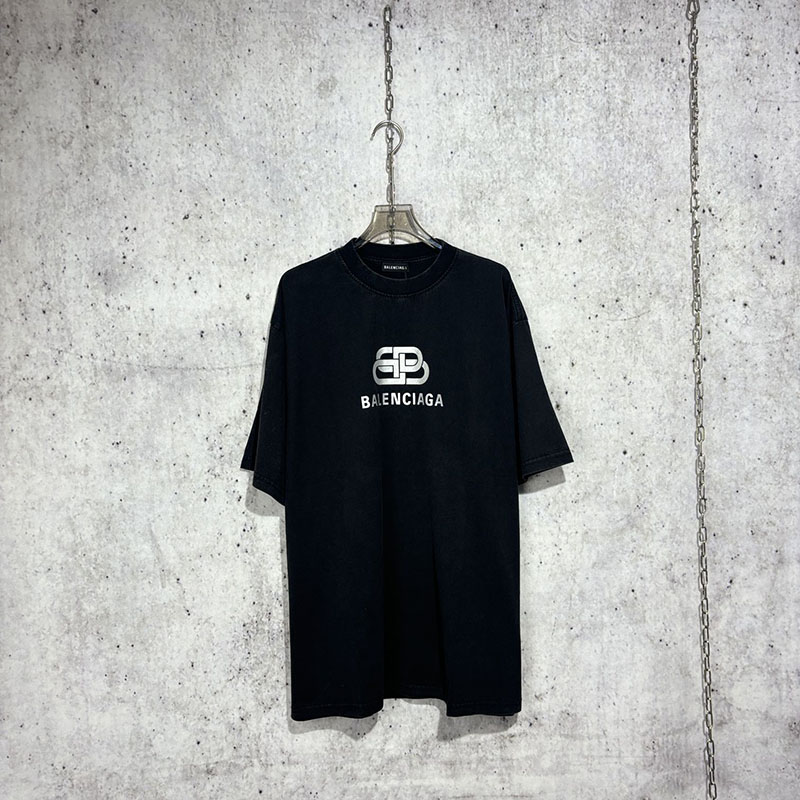 발렌시아가 New BB 로고 반팔 티셔츠