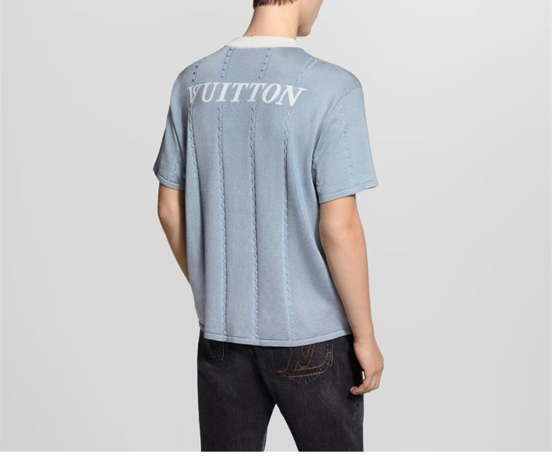 루이비통 LV 리그 패치 인따르시아 실크 코튼 반팔 크루넥 티셔츠