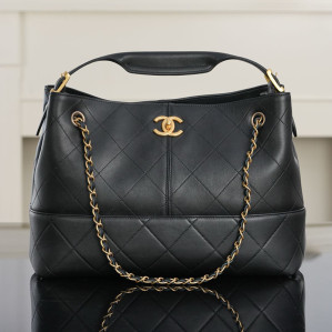 샤넬 카프스킨 골드메탈 25백