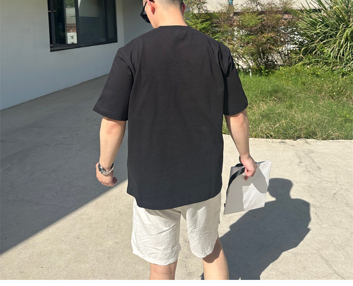 스톤아일랜드 오가닉 코튼 피사토 이펙트 저지 반팔 티셔츠