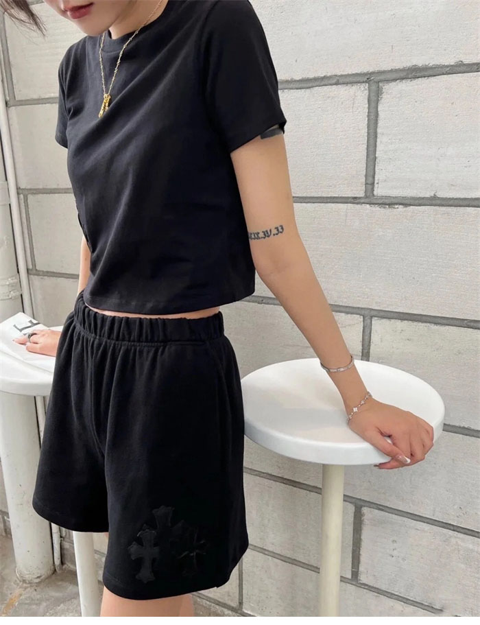 크롬하츠 트리플 크로스 패치 숏 팬츠