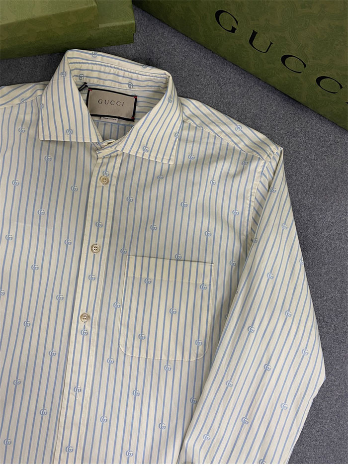 구찌 GG 스트라이프 롱 슬리브 셔츠