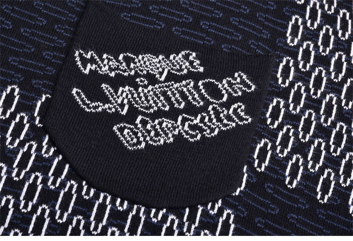 루이비통 MLVD 다미에 자카드 숏 슬리브드 코튼 셔츠