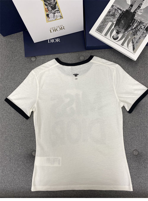 디올 Miss Dior 코튼 린넨 반팔 티셔츠
