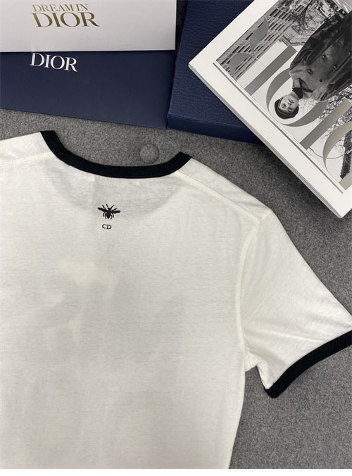 디올 Miss Dior 코튼 린넨 반팔 티셔츠
