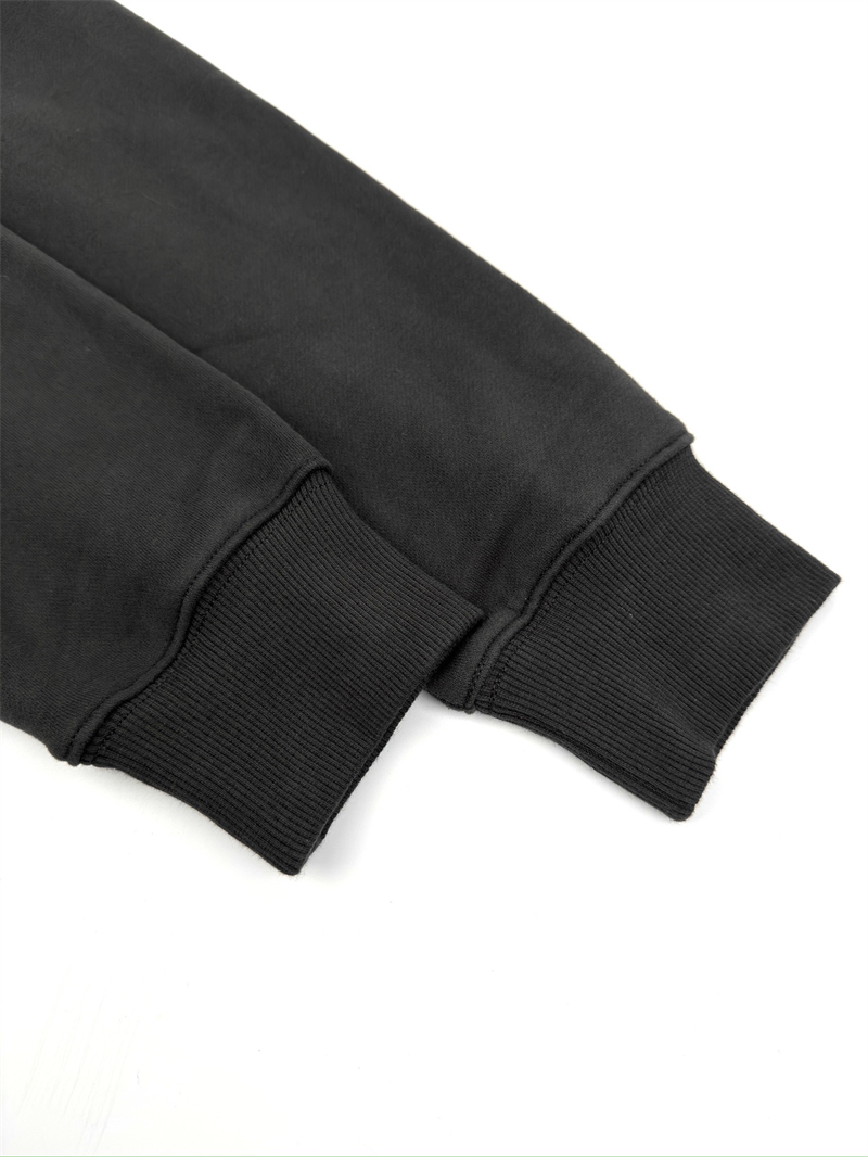 생로랑 토널 로고 자수 플리스 후드