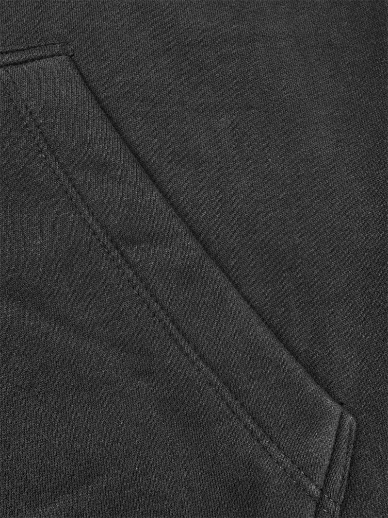 생로랑 토널 로고 자수 플리스 후드