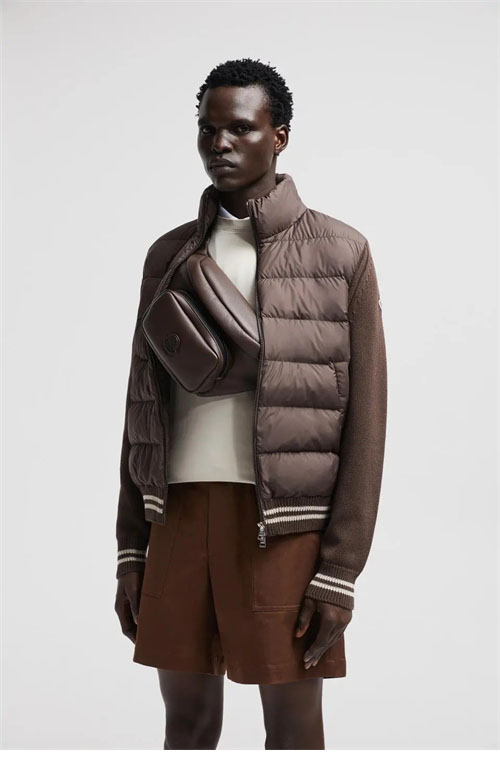 몽클레어 패딩 코튼 가디건 스웨터