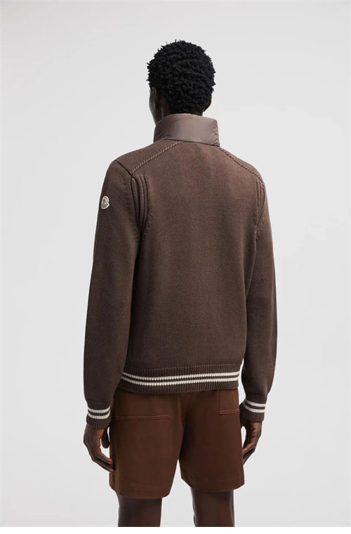 몽클레어 패딩 코튼 가디건 스웨터