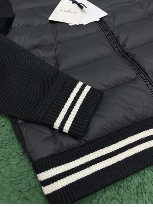 몽클레어 패딩 코튼 가디건 스웨터