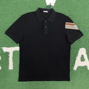 몽클레어 삼선 트리밍 코튼 피케 반팔 티셔츠