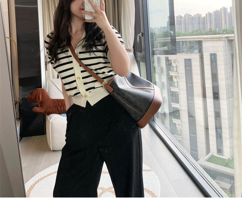 셀린느 미디엄 버킷백 트리옹프 캔버스 191132