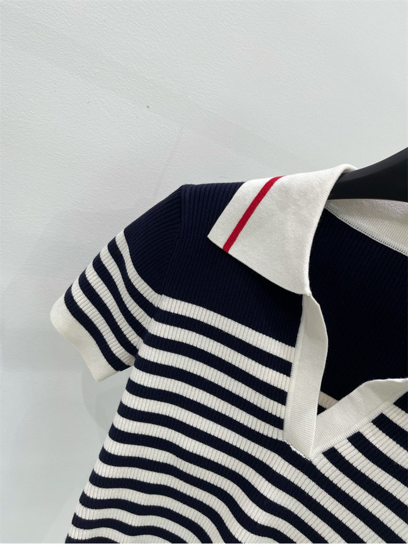 구찌 로고 스트라이프 코튼 블렌드 폴로 셔츠