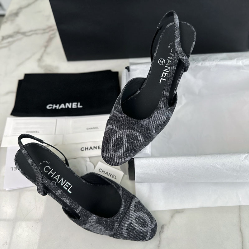 샤넬 24K 데님 트위드 슬링백