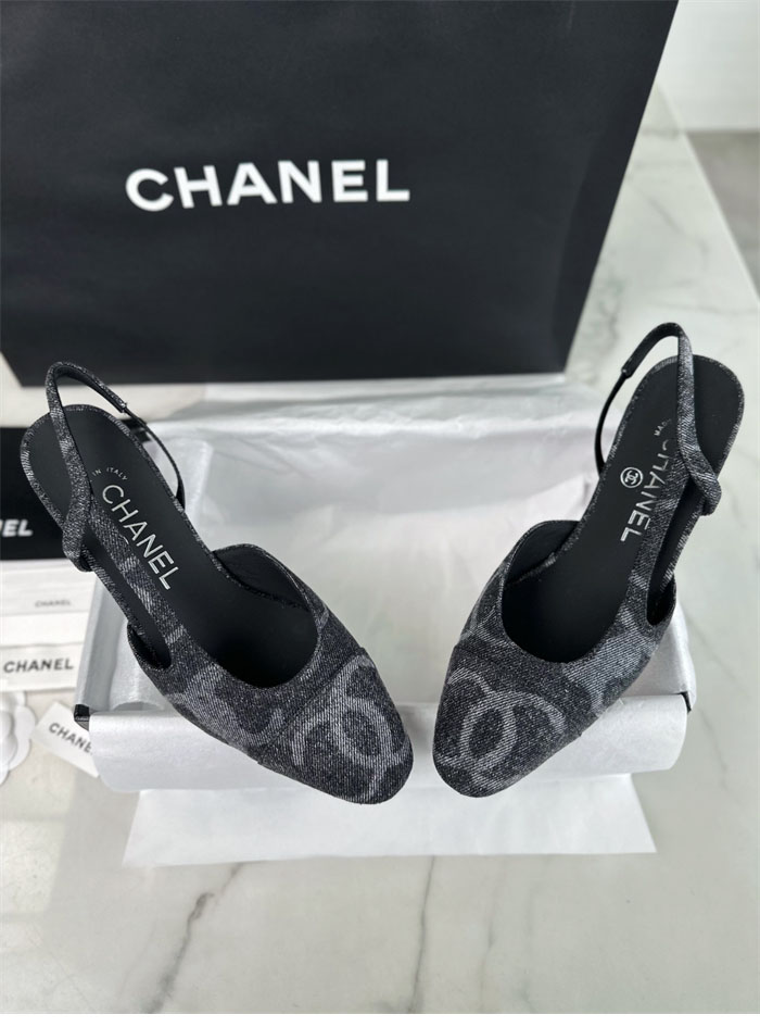 샤넬 24K 데님 트위드 슬링백