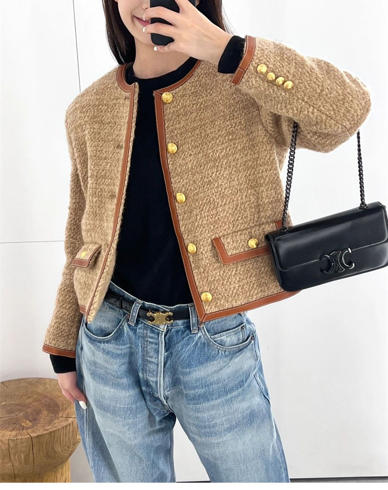 셀린느 트리옹프 체인 숄더백 블랙