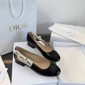 디올 자디올 페이턴트 카프스킨 발레 플랫