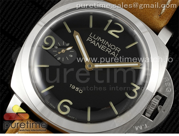 HW공장 파네라이 루미노르 PAM127 1950에디션 블랙다이얼 가죽스트랩 PAM127 E HWF 1_1 Best Edition Black Dial on Brown Leather Strap A6497