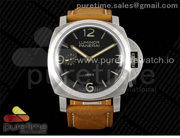 HW공장 파네라이 루미노르 PAM127 1950에디션 블랙다이얼 가죽스트랩 PAM127 E HWF 1_1 Best Edition Black Dial on Brown Leather Strap A6497
