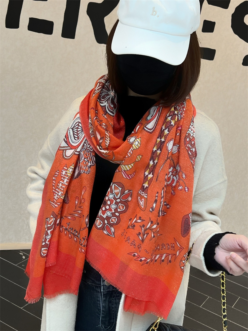 에르메스 캐시미어 숄 머플러