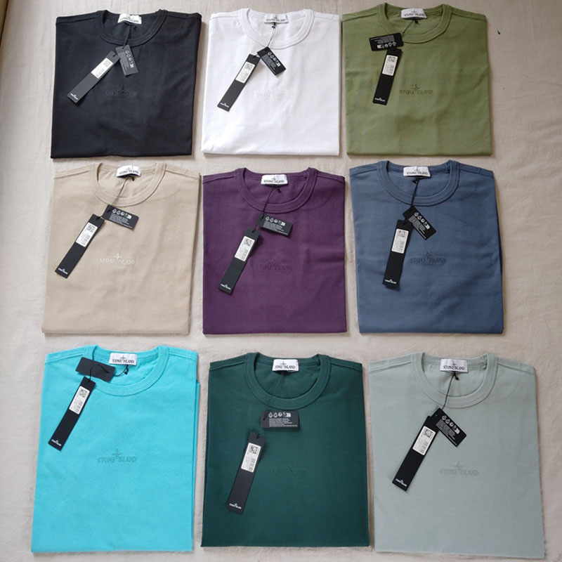 스톤아일랜드 23SS 20444 오버사이즈 핏 자수 티셔츠