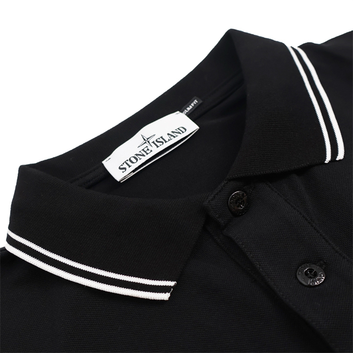 스톤 아일랜드 로고 블렌드 폴로 셔츠 22002SC