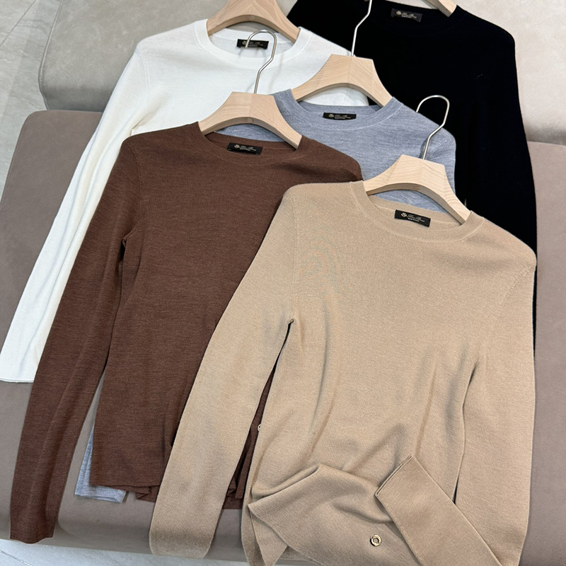 로로피아나 캐시미어 라운드 니트 5컬러