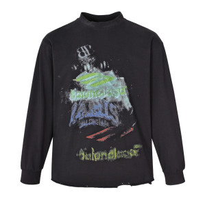 발렌시아가 DIY 임프린트 크롭 롱 슬리브