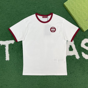 구찌 인터로킹 G 자수 코튼 저지 티셔츠