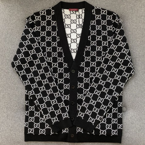구찌 GG 자카드 V넥 울 가디건