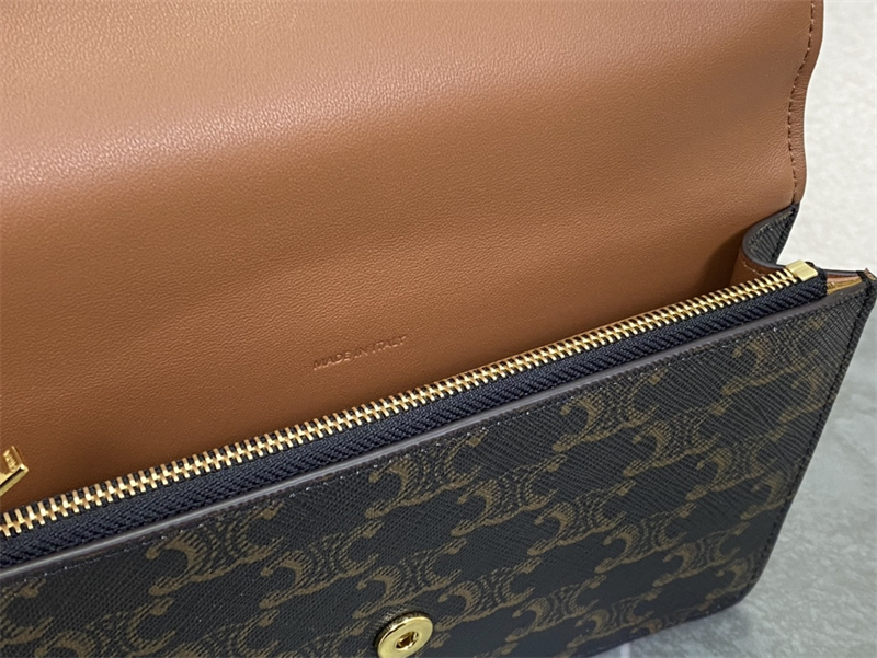 셀린느 월렛 온 스트랩 크로스백 트리옹프 캔버스