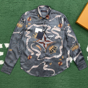 루이비통 프린티드 실크 셔츠