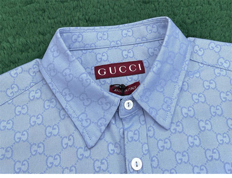 구찌 인터로킹 G 옥스포드 GG 코튼 셔츠