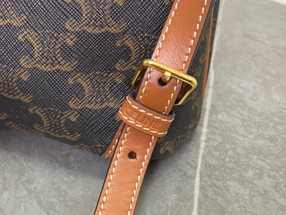 셀린느 Backpack Folco in Triomphe Canvas and Calfskin