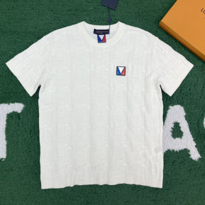 루이비통 아메리카 컵 다미에 자카드 반팔 티셔츠 1AFVRT